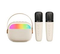 Macchina per karaoke con microfono, macchine per karaoke, giocattoli con luce, altoparlante con effetti che cambiano voce e luci LED per casa, viaggi, riunioni di famiglia