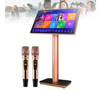 Macchina per karaoke con touch screen, controllo app per telefono, download di canzoni cloud, include microfono per feste in casa e intrattenimento