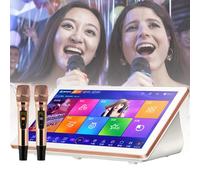 Macchina per karaoke con touch screen LED da 18,5", microfono wireless professionale, aggiornamento cloud, download canzoni, spazio di archiviazione da 3 TB per un intrattenimento senza fine
