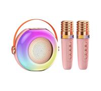 Macchina per karaoke, custodia musicale con due microfoni - macchina per karaoke portatile con, ideale per feste familiari e compleanni a casa