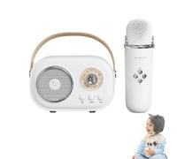 Macchina per karaoke, microfono portatile per karaoke, piccola macchina per karaoke con microfoni wireless, karaoke portatile con effetti che cambiano la voce