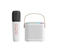 Macchina per karaoke per adulti, altoparlante Bluetooth portatile con 2 microfoni wireless, con luce a LED ed effetti che cambiano la voce, adatto per famiglie, riunioni e campeggio (Y1, singolo,