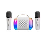 Macchina per karaoke per bambini, 2 microfoni, altoparlanti, suono, con luci a LED, regalo di compleanno, per famiglie, intrattenimento familiare, dispositivo di intrattenimento per la famiglia