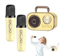 Macchina per karaoke per bambini, macchina per karaoke portatile,Altoparlante wireless con microfono | Forniture audio con connessione a doppio microfono a lunga durata della batteria per gli amanti d