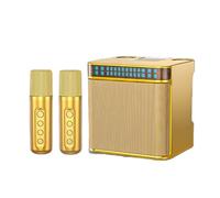 Macchina per karaoke portatile intelligente, doppio microfono, altoparlante Bluetooth, luce LED, qualità del suono HIFI, effetto stereo, alta potenza, durata della batteria ultra lunga, adatta per