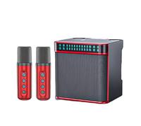 Macchina per karaoke portatile intelligente, doppio microfono, altoparlante Bluetooth, luce LED, qualità del suono HIFI, effetto stereo, alta potenza, durata della batteria ultra lunga, adatta per