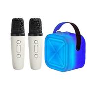 Macchina per karaoke portatile, Macchina per karaoke con microfoni | Macchina karaoke gestita senza fili per i - Illuminazione colorata Girls Entertainment Amici di Famiglia Canta