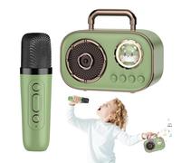 Macchina per karaoke portatile, Macchina per karaoke per bambini, Altoparlante wireless con microfono, Forniture audio ricaricabili a lunga durata della batteria con doppia connessione per microfono p