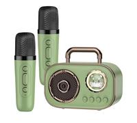 Macchina per karaoke portatile, Macchina per karaoke per bambini | Altoparlante wireless con microfono | Forniture audio con connessione a doppio microfono ricaricabile a lunga durata per la sala da p