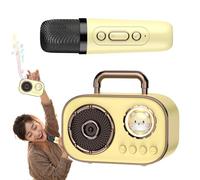 Macchina per karaoke portatile, Macchina per karaoke per bambini,Macchina per karaoke wireless con 2 microfoni | Forniture audio ricaricabili a lunga durata della batteria con doppia connessione per m