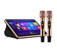 Macchina Per Karaoke Portatile, Touch Screen Da 18,5 Pollici, 500G, Con Microfono Wireless E Riverbero, Amplificatore Di Potenza, Supporto Per Wi-Fi Wireless E Rete Cablata,1T