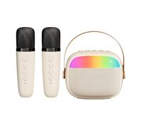 Macchina Per Karaoke Wireless Con Luce, Macchina Per Karaoke Combinazione Di Microfono Wireless + Altoparlante Bluetoth - Casa Portatile KT, 120HZ-20KHZ Lettore Musicale Per Famiglie Giocattolo