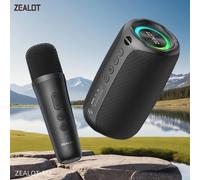Altoparlante Bluetooth portatile Zealot-M2 con 1-2 microfoni wireless, 10 ore di riproduzione, impermeabile IPX5 per esterni