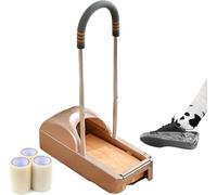 Macchina per la copertura delle scarpe portatile - Dispenser di pellicola per scarpe dotato di braccioli con copriscarpe per laboratorio di fabbrica domestica (600 paia di pellicola per scarpe)