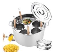 Macchina per la Cottura della Pasta Commerciale - con 2 teglie da Forno, pentole per la Pasta e pentole da brodo - con 5 cestelli scolapasta, Macchina per la Cottura in Cucina in Acciaio Inossidabile