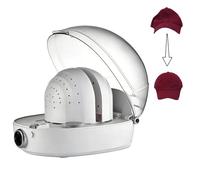 Macchina Per La Cura Dei Tappi,Modellatore Cappelli,Pulitore Automatico,Dispositivo Di Cappellini,Snapback E Cappelli Fitted,Ripristina Forma Naturale Con Vapore Flussi D'Aria Calda Fredda(White)