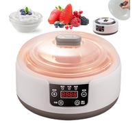 Macchina per la fermentazione dello yogurt automatica da 1,2 litri, macchina per la fermentazione dello yogurt domestico con rivestimento in acciaio inossidabile per uso alimentare e 5 vasetti