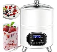 Macchina Per La Fermentazione Dello Yogurt, Yogurtiera Professionale Con Controllo Preciso Di Tempo E Temperatura, Acciaio Inox 304, 8 L/12 L, 25-80 °C, Timer 0-24 Ore Per Yogurt Greco(White,8L)