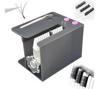 Macchina per la fioritura delle ciglia - Creatore di ventole di volume senza sforzo, con doppie schede di estensione, macchina erogatrice portatile per ciglia per la casa (Black)