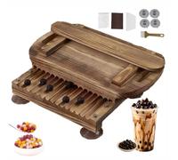 Macchina per la Formazione di Perle di Tapioca 3/6/9 g, creatore di Perle | Base a ventosa e ruota di posizionamento ausiliaria, strumento per fare sfere di legno per tè alle bolle(Carbonized color,6g)