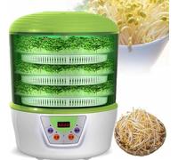 Macchina per la germinazione dei semi - Germogliatore elettrico automatico a 3 strati con controllo microcomputer e temperatura intelligente per ravanelli, erba di grano, orzo
