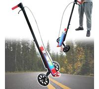 Macchina Per La Marcatura Della Vernice Macchina per la segnaletica stradale, strumento per tracciare linee su campi da basket, strumento manuale a due ruote, per tracciare linee rette, curv