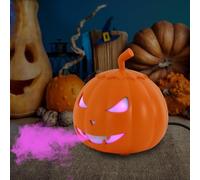 Macchina per la nebbia della zucca, 800 W, con luce a LED e serbatoio da 1 litro, macchina per fumare feste con 12 colori e 3 modalità auto effetti di luce, cambio colore zucca, produttore di nebbia