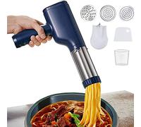 Macchina Per La Pasta Elettrica, 1500mah Wireless Noodle Press Machine- 30s Utensile Da Cucina Veloce, Macchina Per La Pasta Automatica Portatile Con 3 Stampi Per Noodle,Blue