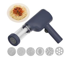 Macchina per la pasta elettrica - Macchina per pasta automatica a 6 , taglierina ricaricabile | Stampa senza fili per pasta fatta in casa, elettrodomestico da cucina per spaghetti