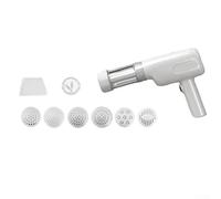 Macchina per la pasta elettrica portatile, 22 x 22 x 5 cm, 5 in 1, senza fili, batteria ricaricabile da 2000 mAh, 60 usi per fare tagliatelle e cene (bianco)