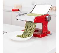Macchina per la pasta manuale, 6 spessori regolabili e 3 larghezze, in acciaio inox, base a ventosa, per cucina di casa