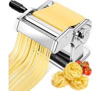 Macchina Per La Pasta Manuale In Acciaio Inox 9 Regolazioni Pasta Fresca Spaghetti Lasagne Tagliolini Fettuccine Manovella E Base Antiscivolo Manuale Di Istruzioni E Ricettario Con Italiano E Inglese
