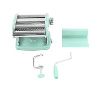 Macchina per la pasta manuale in acciaio inox, pressa per pasta con 6 livelli regolabili per la di casa, chef professionista, costruzione in metallo plastico resistente, peso (Ventosa 2 coltelli)