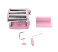 Macchina per la pasta manuale in acciaio inox, pressa per pasta con 6 livelli regolabili per la di casa, chef professionista, costruzione in metallo plastico resistente, peso (Ventosa 2 coltelli)