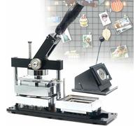 Macchina per la produzione di bottoni magnetici per frigorifero 80 * 53 mm/90 * 65 mm, creazione di distintivi con bottoni magnetici per frigorifero + taglierina per carta + 100 componenti