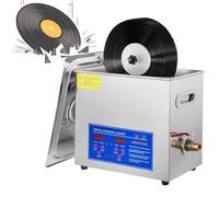 Macchina per la pulizia a ultrasuoni, pulitore a ultrasuoni per dischi in vinile con timer digitale e riscaldatore per la manutenzione audio professionale.
