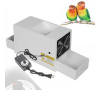 Macchina per la pulizia dei semi degli uccelli, separatore di gusci soffiati per mangime per uccelli con ventola a velocità regolabile, separatore di cereali in acciaio inossidabile per miglio, cere