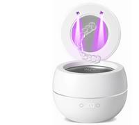 Macchina per la pulizia del fermo ad ultrasuoni dentale: capsula di pulizia dentale da 45 kHz per protesi, allineatore, paradenti, guardia notturna, bretelle e gioielli, pulitore per protesi UV con