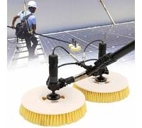 Macchina per La Pulizia Del Lavaggio Del Pannello Fotovoltaico Con Asta Telescopica Da 3.5-7,5m,Attrezzatura per Pulizia Del Pannello Solare Elettrico a Doppia Testa,LithiumBattery-7.5M/24.6FT