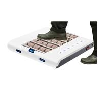 Macchina per la pulizia delle suole, pulisci scarpe completamente automatica, 260 giri/min, ricaricabile, senza acqua, con aspirazione 1000PA, pulizia rapida in 5 secondi, per uso domestico e ufficio