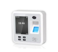 Macchina per la rilevazione delle presenze, Terminale Di Controllo Accessi Professionale Avanzato Con Riconoscimento E Impronte Digitali Touch Screen Da 2,4 Pollici, Entra per andare al lavoro(White)