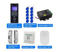 Macchina per la Timbratura, Dispositivo di riconoscimento biometrico delle impronte digitali Kit di sistemi di presenza Face Time Macchina elettronica di rete LAN RJ45 for ufficio(Kit-4)
