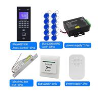 Macchina per la Timbratura, Dispositivo di riconoscimento biometrico delle impronte digitali Kit di sistemi di presenza Face Time Macchina elettronica di rete LAN RJ45 for ufficio(Kit-6)