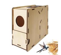 Macchina per l'alimentazione degli uccelli, macchina per soffiare il grano, separatore di grani in legno, con pratico design in legno, 21 x 8,9 x 19 cm, per separare la pula e il miglio (1 pezzo)