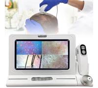 Macchina per l'analisi del Cuoio capelluto Analizzatore per capelli e diagnosi della pelle da 11 pollici con schermo LCD HD, tester di umidità digitale, confronto di quattro immagini e 16 GB