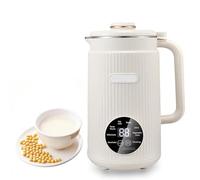 Macchina per Latte di Soia, 1.2L Macchina per Latte di Noci in Acciaio Inossidabile con 12 Lame in Acciaio Inossidabile, Ritardo di 18 Ore per Latte di Soia Fatto in Casa, Acqua Calda, Succo di white