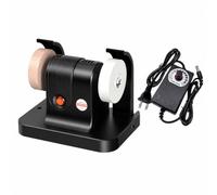 Macchina per Levigatura Elettrica Affilatrice Lucidatrice da Banco Utensile da Rettifica Doppia Regolazione Fine Corpo Compatto in Pe Adatta per Banco, Nero, 5 Celle