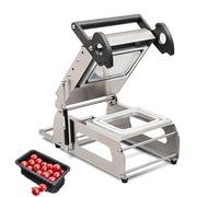 Macchina per l'imballaggio alimentare, sigillante a pressione manuale per scatole da asporto, temperatura regolabile 0-200 ℃, compatibile con pellicola in rotolo da 180 mm per fast food