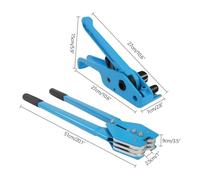 Macchina per l'imballaggio, Set di utensili for reggiatura professionale, tenditore e sigillante in alluminio pressofuso for cinghie da 16-19 mm, capacità 881 libbre, uso in magazzino/spedizione