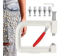 Macchina per l'incastonatura di perle - Strumento per intarsio manuale di perline in acciaio inossidabile da 6 pollici | Incastonatore per rivetti con pressa manuale per abbigliamento, cappelli, scarp